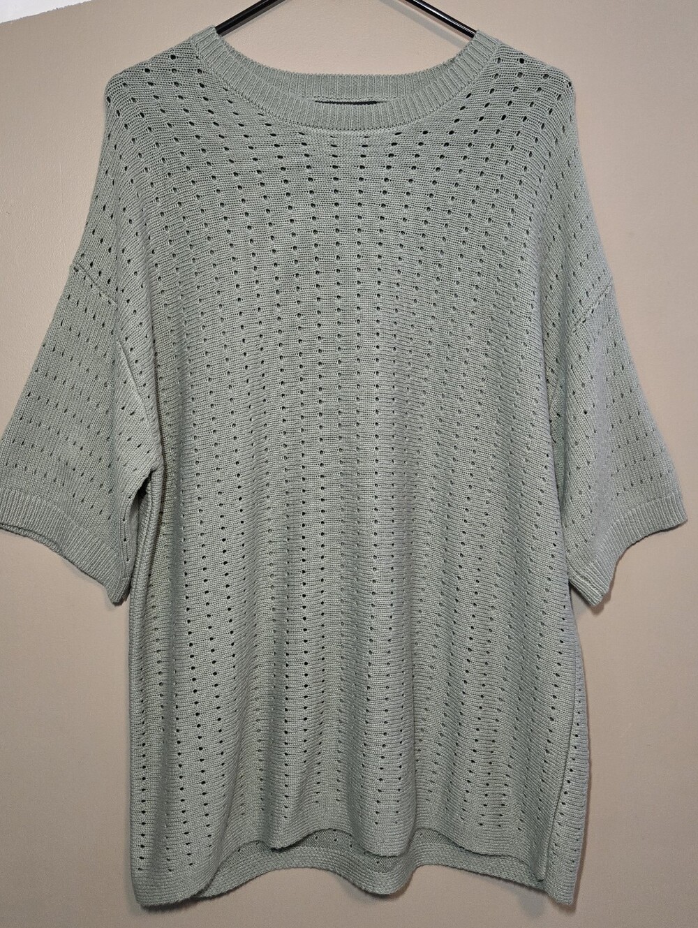 Art Of Rhetoric Men's Knit Shortsleeve Top Size Small Oversized Sage Green